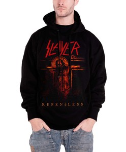 Slayer-Repentless-Crucifix-logo-new-official-Mens-Black-Pullover-Hoodie