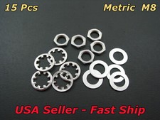M8 8mm Potentiometer Nuts  Washers For Import Full Size Metric Guitar Pots