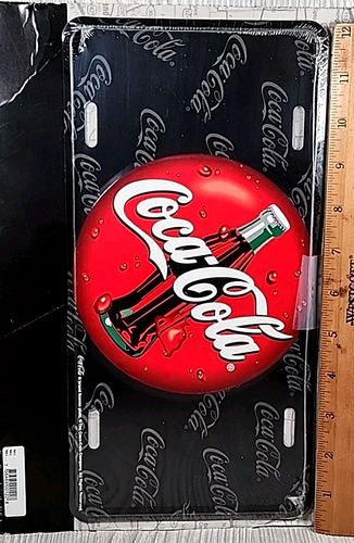 Licencia Coca-Cola negra, roja y blanca aprox. 12" placa EE. UU. - Imagen 4 de 7
