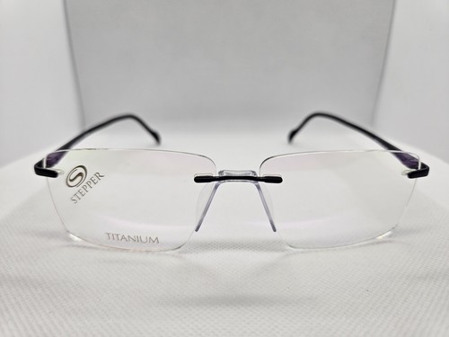Stepper SI-84169 84169 F092 Black 55-13-140 Eyeglasses Frames Rimless Titanium 