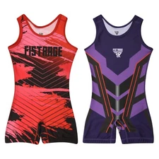 Fistrage Wrestling Singlet Women's Girls Fit Pro Training Gear-Fitness-Gym, MMA