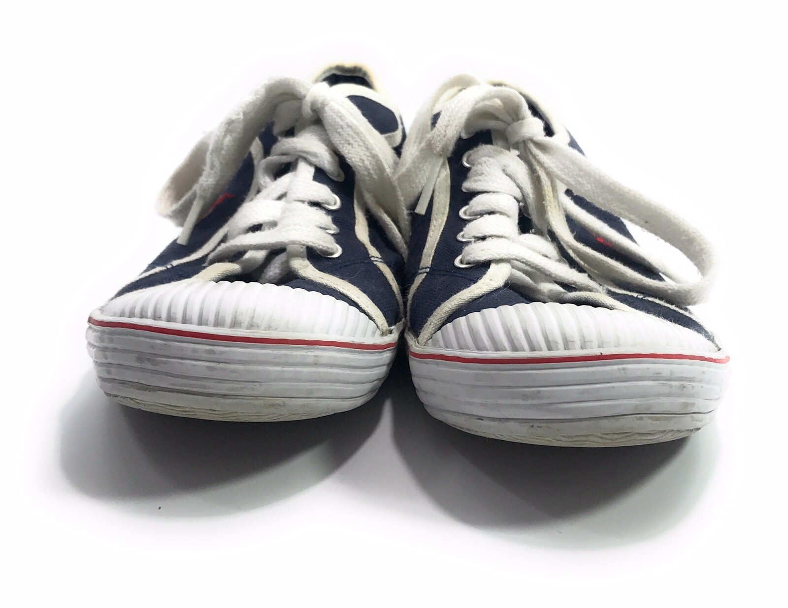 Polo Ralph Lauren donna blu navy tela pony logo sneakers shies taglia 8 B