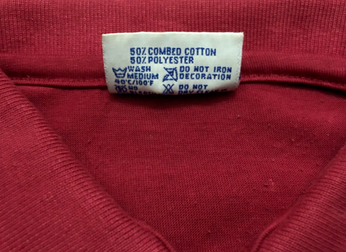 VINTAGE 1980's VIRGINIA GENTLEMEN POLO SHIRT MENS XL MAROON A CAPELLA GROUP v e - Picture 6 of 6