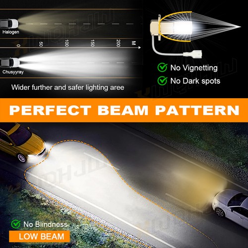 For Toyota Avalon 1998 1999 H3 LED Fog Light Bulb Kit Super White DRL Lamp 6000K - Picture 10 of 13
