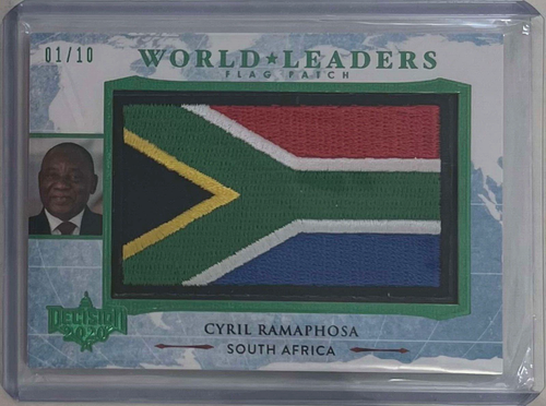 PRESIDENT CYRIL RAMAPHOSA #/D 1/10 2020 DECISION WORLD LEADERS SOUTH AFRICA FLAG - 第 1/3 張圖片