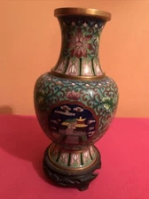 Vintage Cloisonné Vase 71/2”By 6”