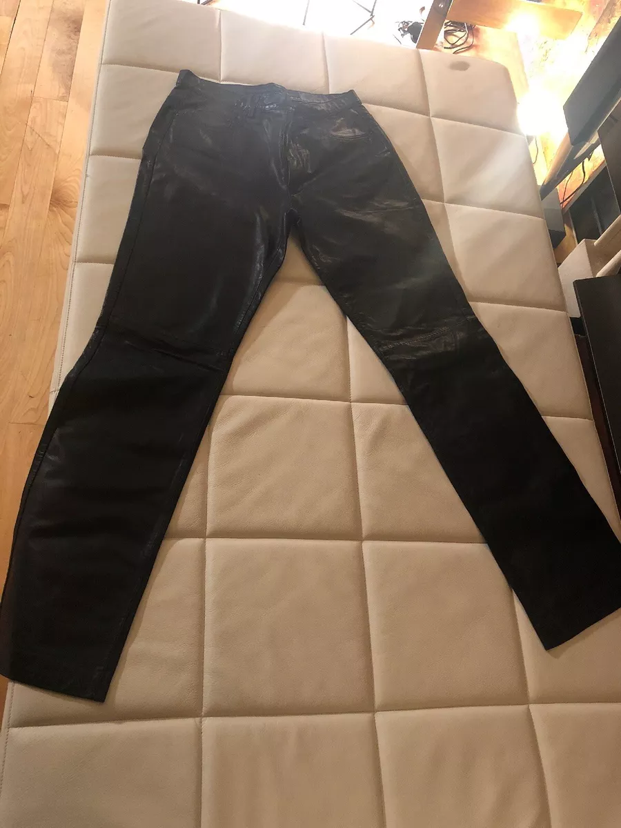 Ladies genuine cheap leather trousers
