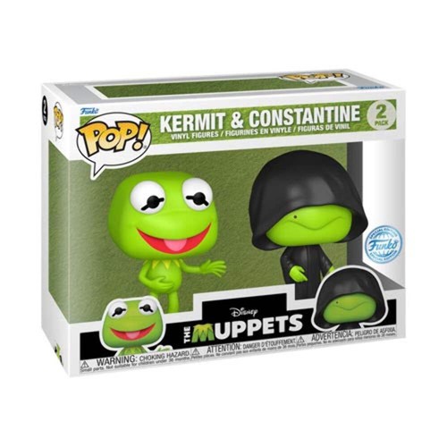 Brand New Funko Muppets Kermit & Constantine US Exclusive Pop! Vinyl 2-Pack - Imagen 2 de 3
