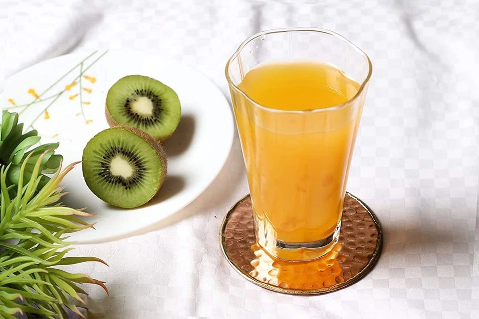 Placcato Oro Elaborato Design Sottobicchieri con Velluto Base per Tazze Set Di 4 - Immagine 4 di 4