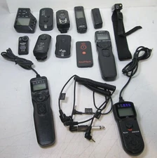 Lot of 11 Wireless  & 2 Wired Camera Remotes/Shutter Releases - Untested