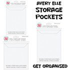 Avery Elle: STAMP & DIE STORAGE POCKETS, 50PK * Choice of sizes * Get organised!