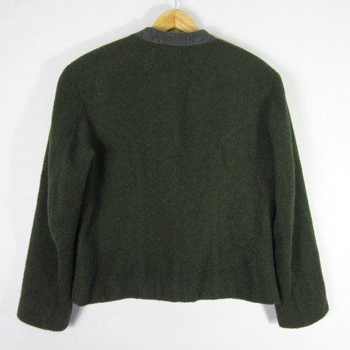De Colección Lizwear Liz Claiborne Mujer S Verde Lana Hervida Chaqueta Tryolean Cárdigan - Imagen 11 de 12