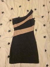 New. Windsor. Size Small. Black And Nude Glitter, Tight Fitting, Mini Dress.