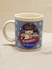 Hershey Smores Snowmen Coffee Hot Chocolate Cocoa Mug Christmas Holiday Blue