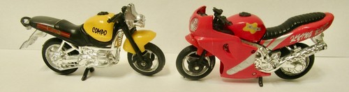 Unbranded Compo & Flying Bird Motorcycles  ( 3"L  x  7/8"W  x  1 1/2"H - Picture 1 of 7