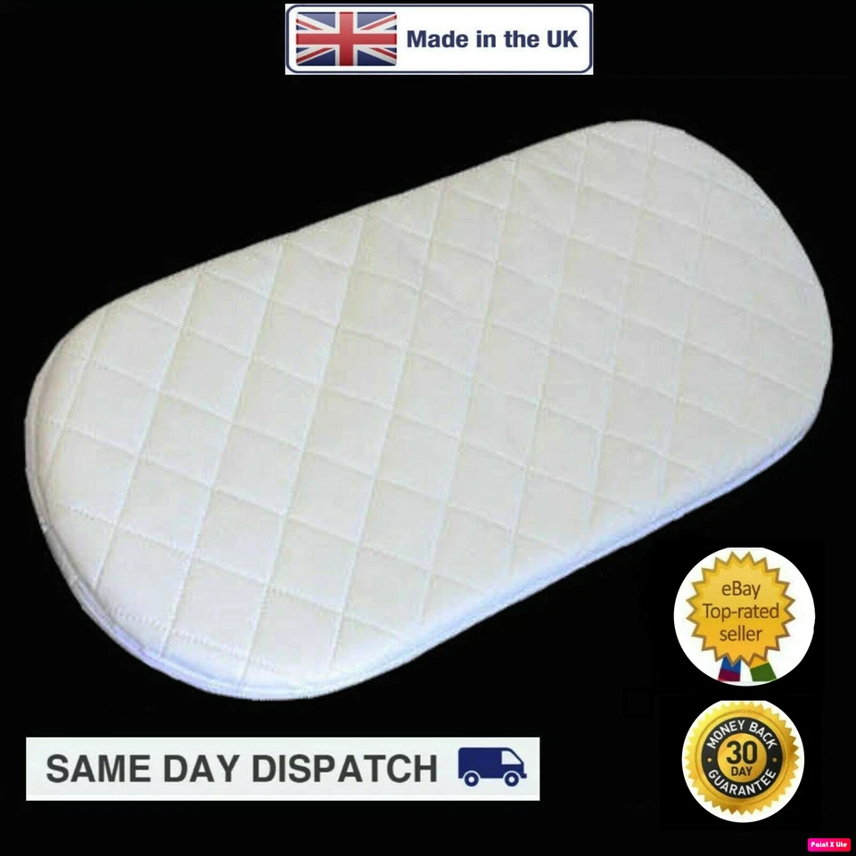 BUY ALL HERE New Born Baby Moses Basket Mattress Bedding Quilted Cover SIZE : 65 X 28 x 04 cm
