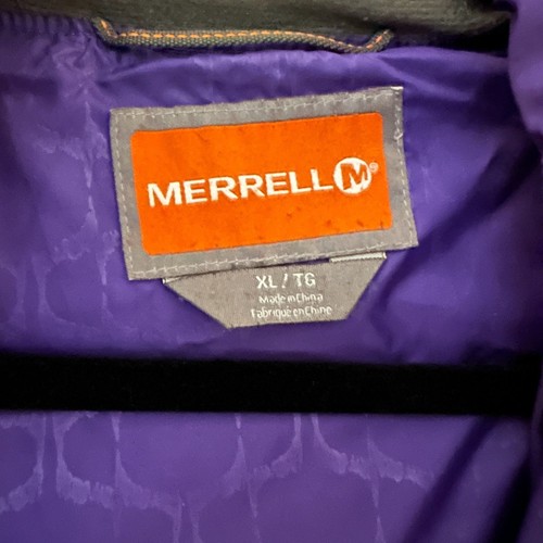 MERRELL Womens Black Purple Snaps Hooded Lined Full Zip Everyday Jacket Size XL - Picture 7 of 8