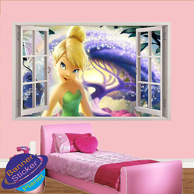 Fairy Tinkerbell Cartoon 3d Window Wall Sticker Art Room Decor Decal Mural Ym7 - Tinkerbell Home Decor Fairy Tinkerbell Cartoon 3d Window Wall Sticker Art Room Decor Decal Mural Ym7 - Tinkerbell Home Decor
