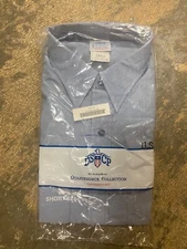 Men's Chambray  U.S. Navy Lite Blue Short Sleeve Utility Work Shirt  New L