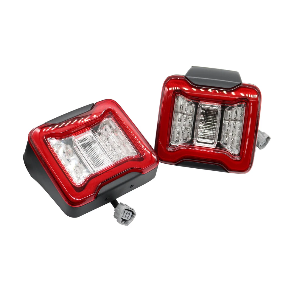 Par para 2007-2018 Jeep Wrangler JK LED lanternas traseiras de freio traseiro lâmpadas de seta - Imagem 3 de 4
