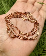 30 inch Pure Copper Floral Cable Chain Necklace Healing Copper Jewelry Spiritual