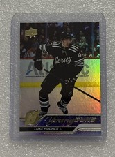 2023-24 Upper Deck LUKE HUGHES Silver Foil Young Guns Rookie RC - NJ DEVILS #248