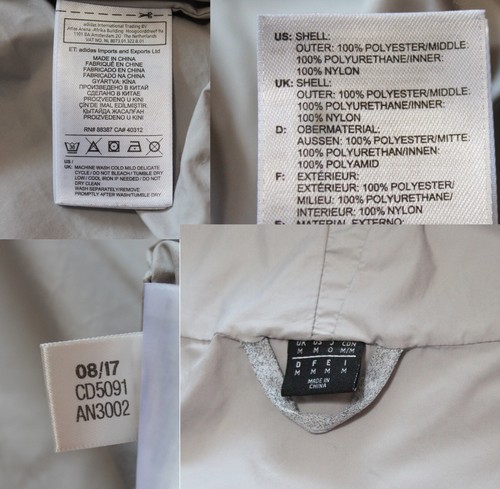 Mens ADIDAS CONSORTIUM x DAY ONE 3L Three-Layer Jacket Stonewashed DWR Coating M - Picture 19 of 24