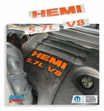 2009-2018 Ram HEMI 5.7L V8 Engine Cover Overlay Decal Stickers