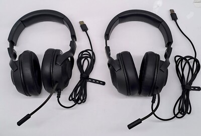 LOT OF 2 Razer Kraken V3 X Wired Gaming Headset: Surround Sound RZ04-0375 TESTED