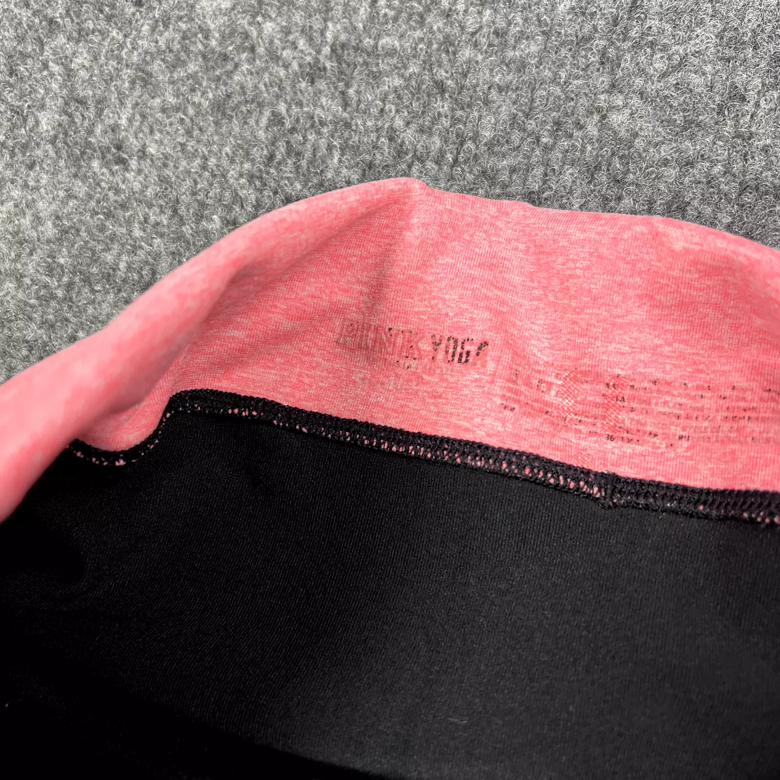 victoria-secret-vs y2k fold over waist spellout leggings