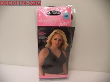 NWOT - Exquisite Form Women's Black Front Close Longline Posture Bra, Size 34C