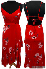 Urban outfitters dress size S orange floral open back modal womens