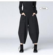 Japanese women's casual Harem wide leg pants loose trousers Fashion