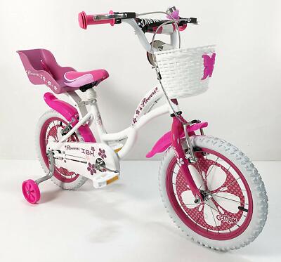 Bicicletta Per Bambina Pink Bloom - Misura 16", Lilla E Verde | Con Stabilizzatori - Foto 3