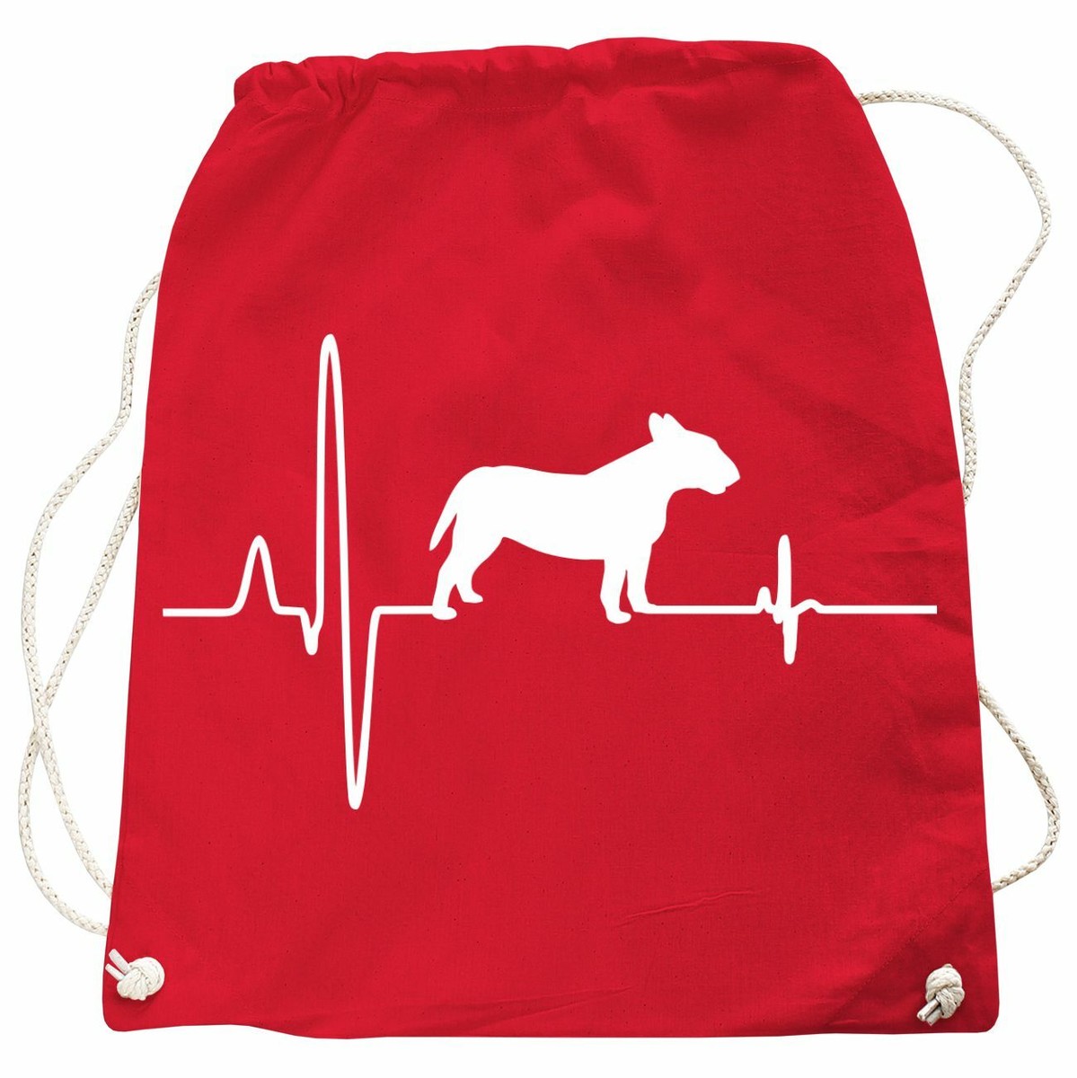 Rucksack Mit Bullterrier Motiv - Baumwolle, 37 X 46 Cm, Ca. 12 Liter Volumen