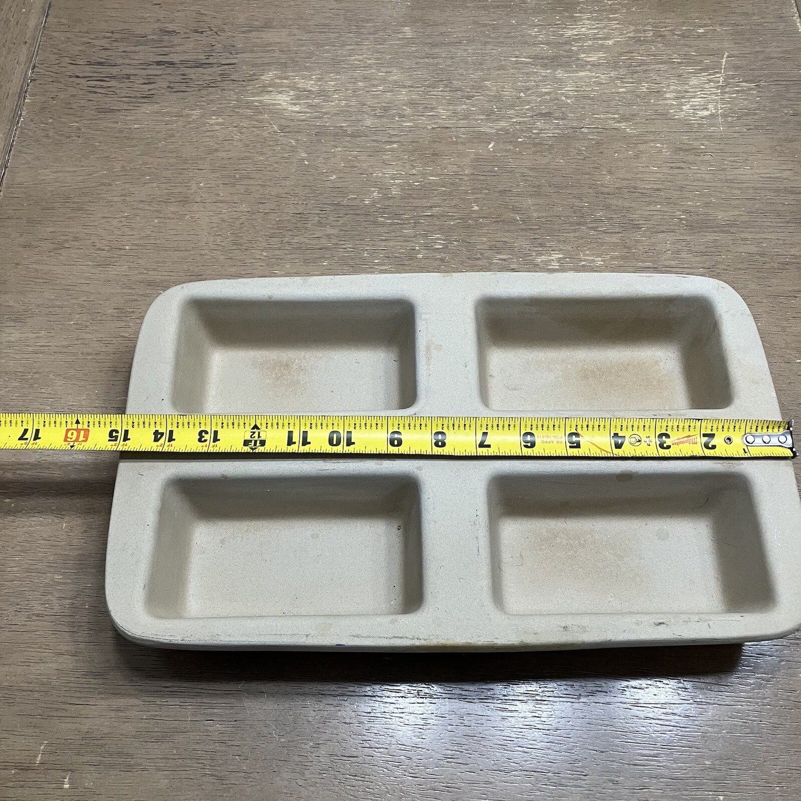 Pampered Chef 4 Loaf Baking Pan 1418 15"X9" Mini Family Heritage