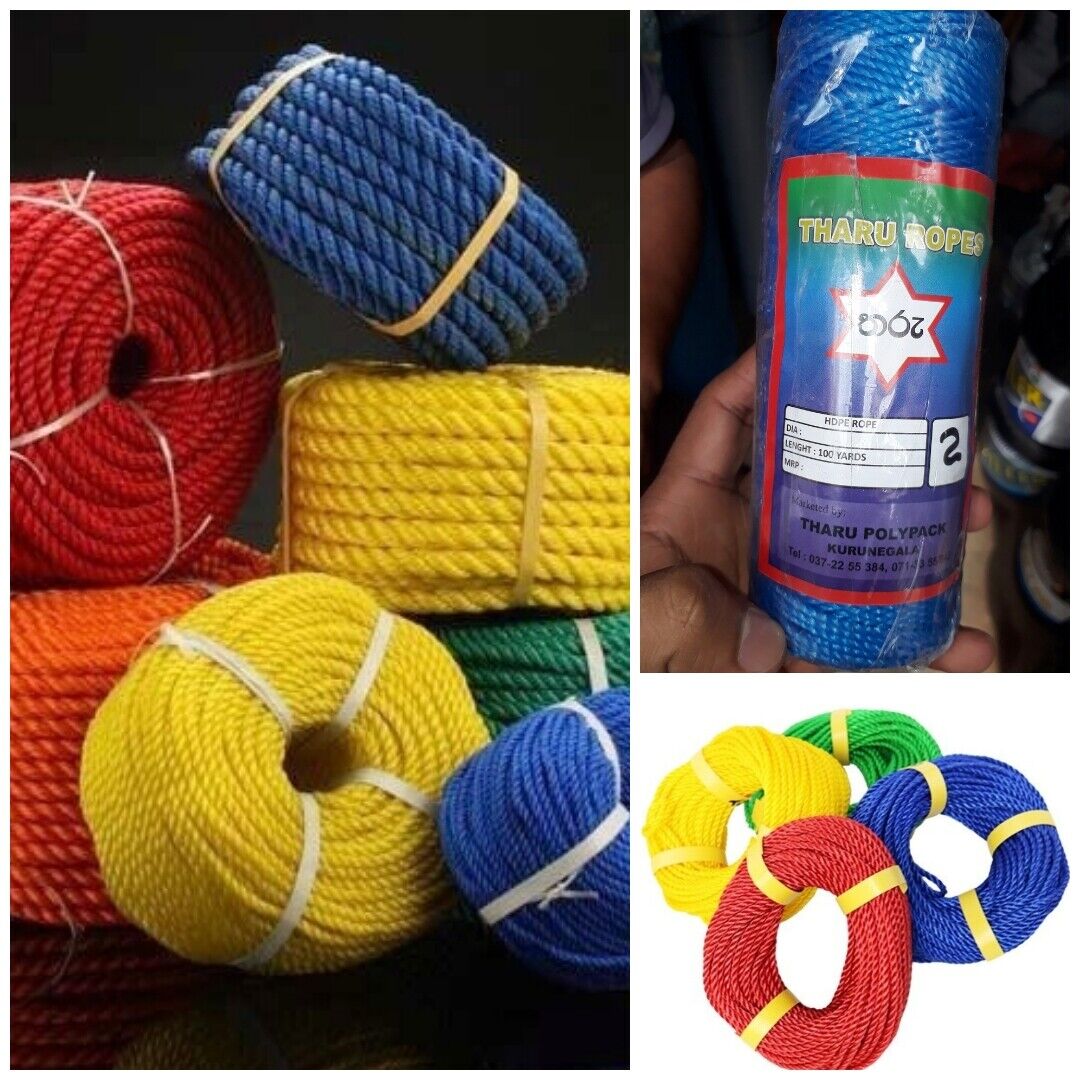 Nylon Rope Polypropylene Arts And Crafts Rope Hdpe Rope Poly Rope 2MM x 100  Yard