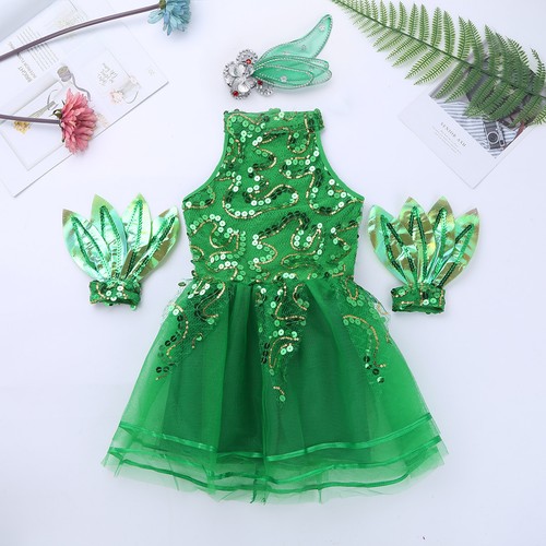 Girls Kids Ballet Tutu Dress Sequined Modern Jazz Dance Outfit Costume Dancewear - Imagen 39 de 92