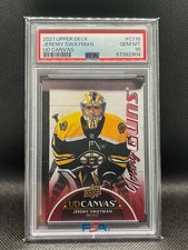 2021 Upper Deck Series 1 Jeremy Swayman Young Guns Canvas PSA 10