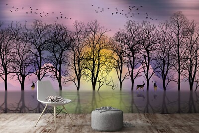 3D Black Branches ZHUA6530 Wallpaper Wall Murals Removable Self-adhesive Ann