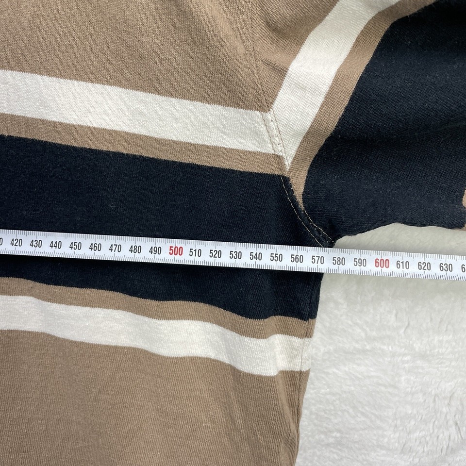 Old Navy Mens Rugby Polo Shirt Large Long Sleeve Brown eBay