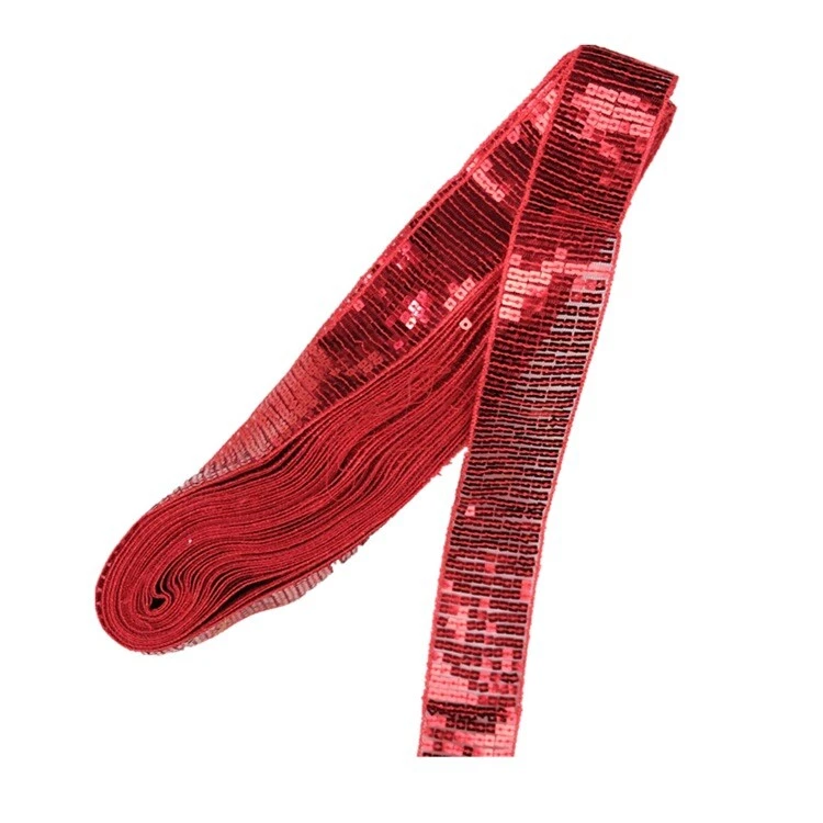 5yards  Strung Flat Sequin String Trim Lace Ribbon Sew Craft Dance Costumes - Image 3 of 4