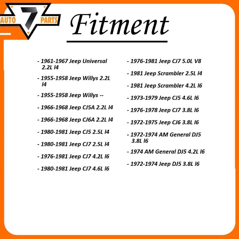 Передние задние амортизаторы FCS для 1972-1974 AM General DJ5 - Изображение 3 из 4