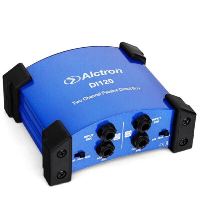 DI120 Blue 2 Channel Passive Direct Box DI Box for Electric Guitar Mixer&Speaker