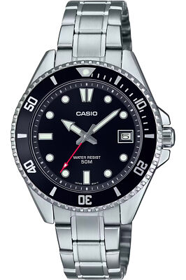 CASIO - Uhr MDV-10D-1A1VEF für Mann Schwarz aus Edelstahl