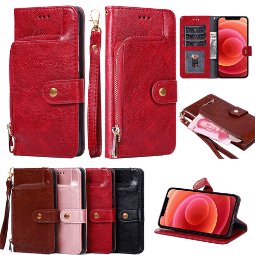 Zip Wallet Case Leather Card Flip Cover For Motorola Moto G62 G42 G71S G52 G82 - Picture 1 of 15