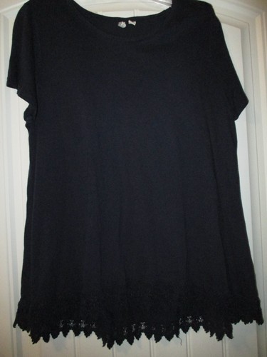 Womens navy blue short sleeve t shirt CATO Est. 1946 size 14/16 W - Picture 2 of 2