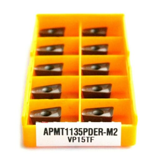 10 insertos de fresado de carburo APMT1135PDER M2 y H2 para cortadoras BAP300 - Imagen 2 de 9