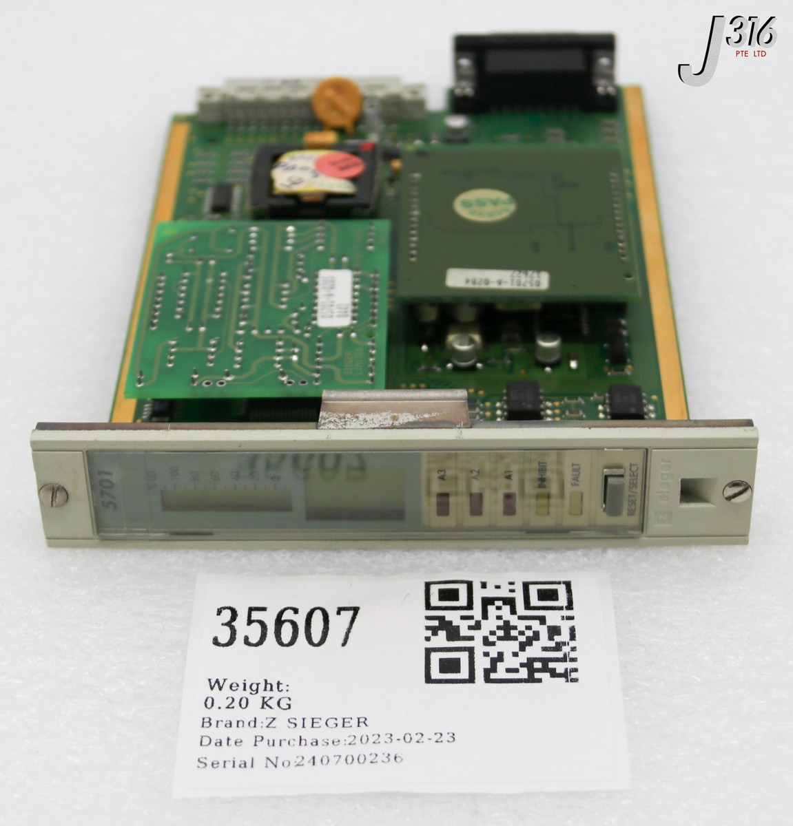 my 35607 Z SIEGER SINGLE CHANNEL CONTROL CARD, CATALYTIC INPUT 05701