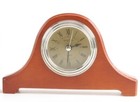 MICHAEL C. FINNA Wooden Mantel Clock S104 Fifth Avenue Battery Powered Quartz 